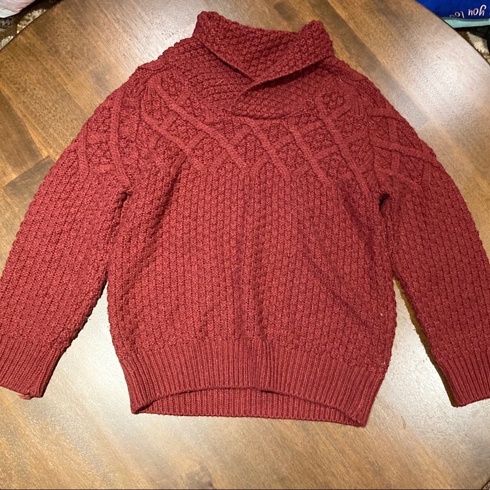 Boys red knit sweater